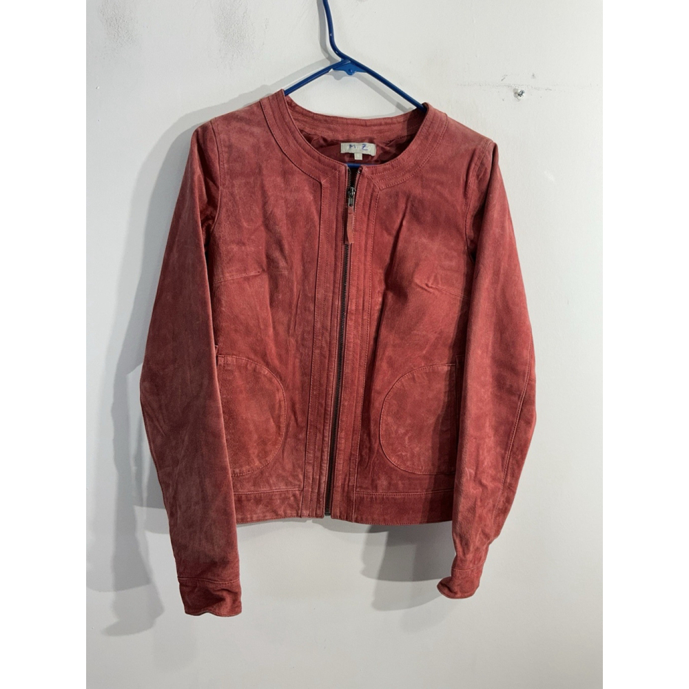 Womans In Extenso Jacket Small Coral Full Zip Pockets